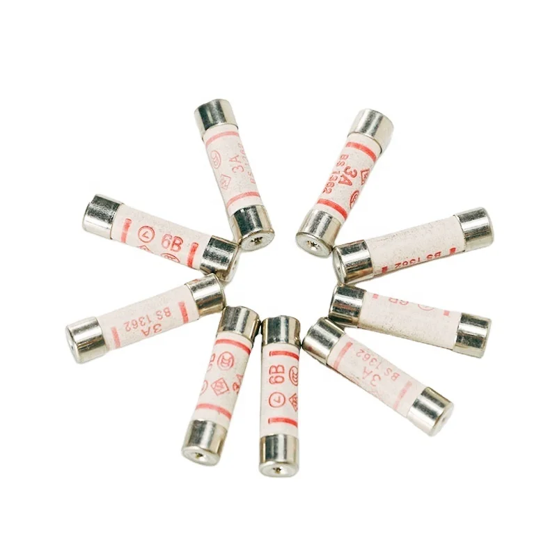 6.3 x 25mm Ceramic British BS1362 Plug Top Fuse   3A 5A 7A 10A 13A 20A ceramic fuse British Plug Top FUSE 240V