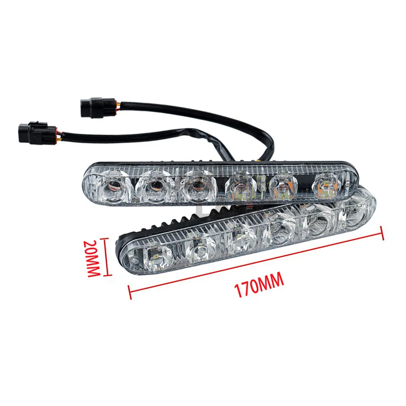 Auto 6 Led Daytime Running Lights Driving Lamp Universal Fit Led Car Fog Light