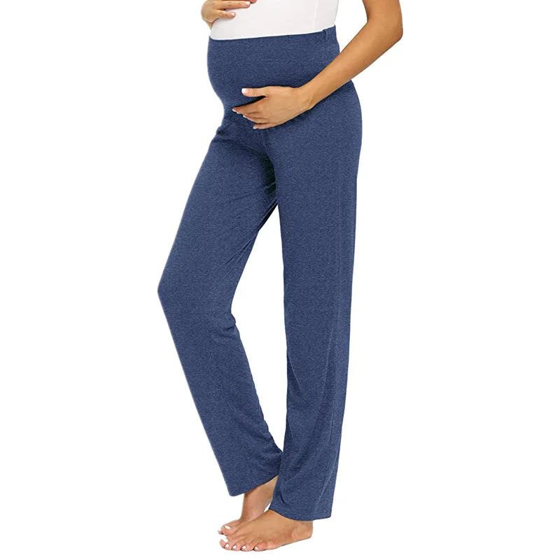 Support Customized Wholesale Pregnant Polyester Outer Wear High-Waisted Warm Maternity Cotton Leggings Yoga