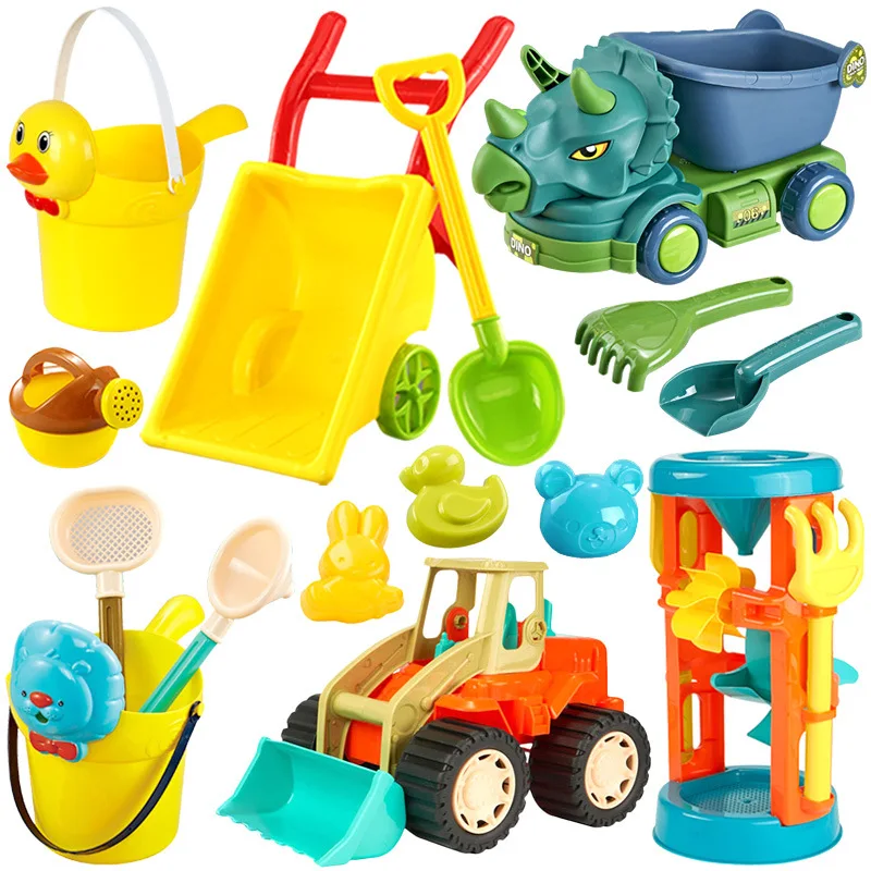 2023 Hot Sale Plastic Summer Kids Baby Sand Bucket Beach Toys For Child Beach Tool Toy Animal And Castle Sand Molds