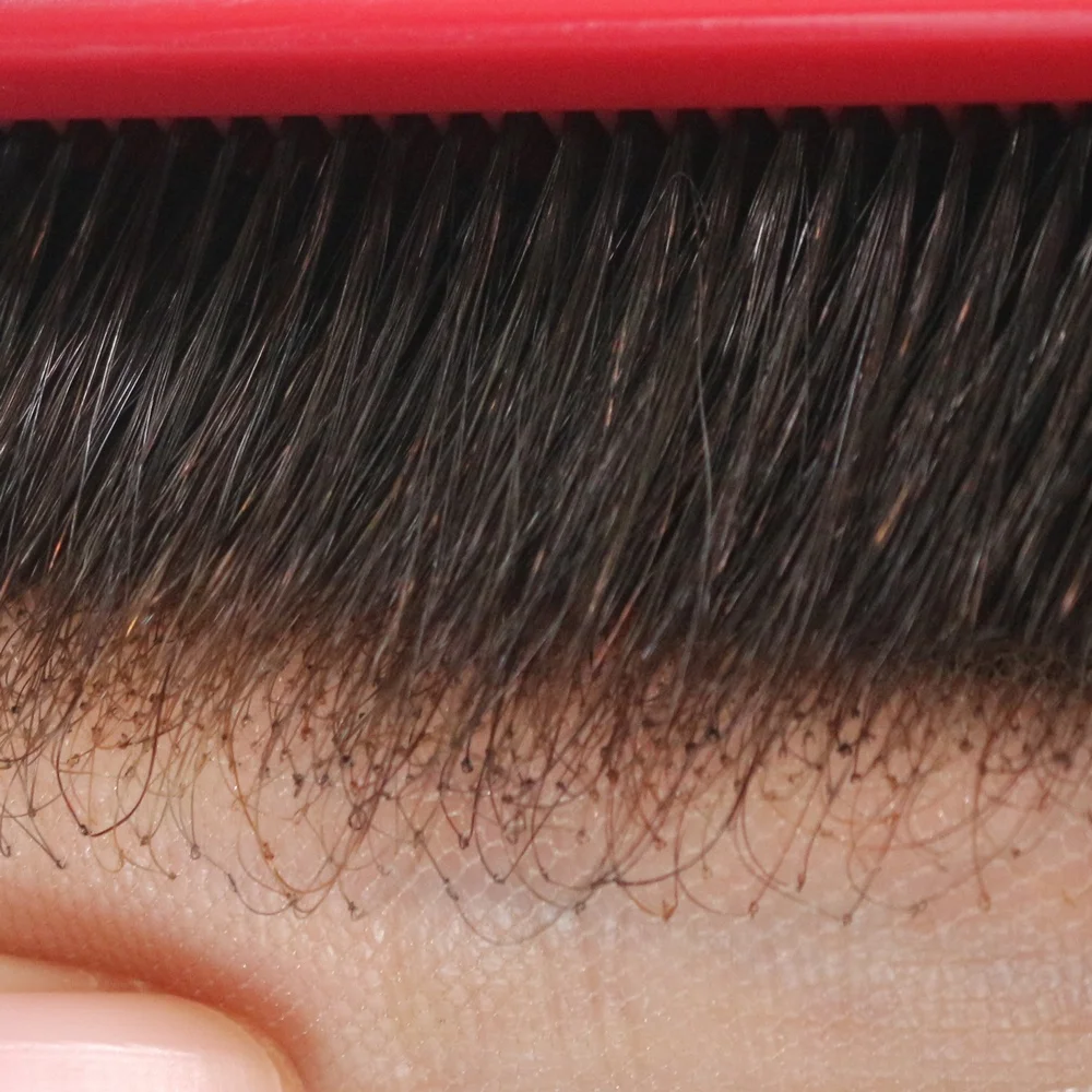 All Handtied French Lace Hair Replacement System Men Toupee