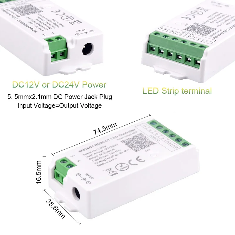 RGB Remote led controller Blue tooth Alexa and Google 3 years warranty Tuya Wifi smart RGB led controller COXOTECH