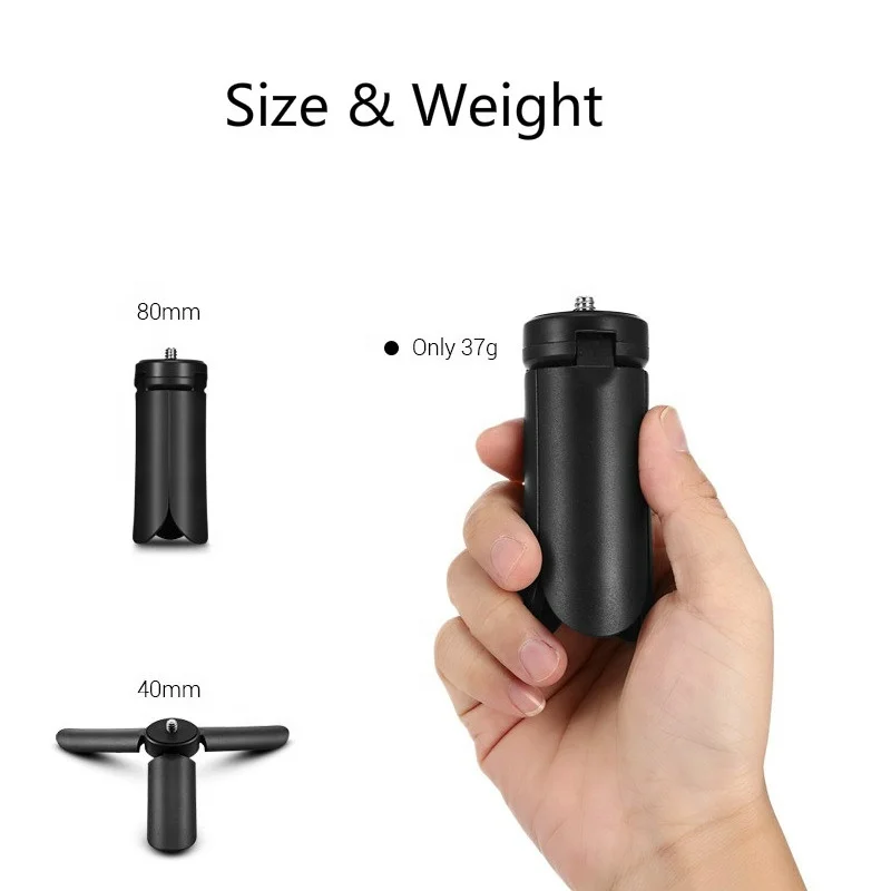 
Mini Tripod Stand Desktop Tabletop Compact Tripods for Mobile Phone Gimbal Stabilizer Camera 