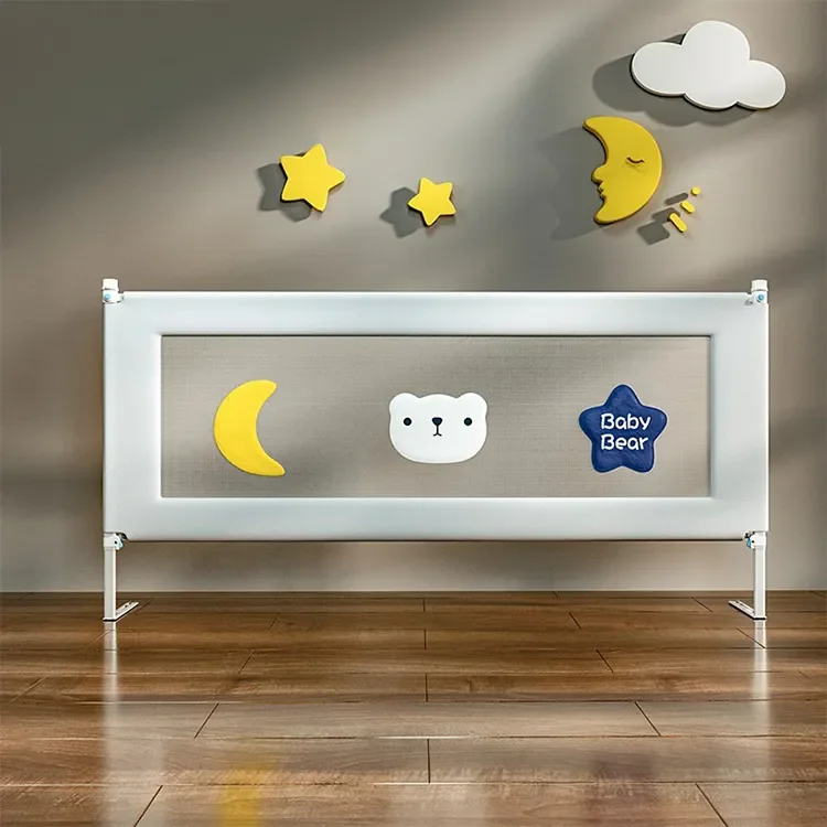 baby  folding adjustable  bed rail  Anti-falling safe sleep Protector Vertical Lifting bed Fence   child safety  bedside guard