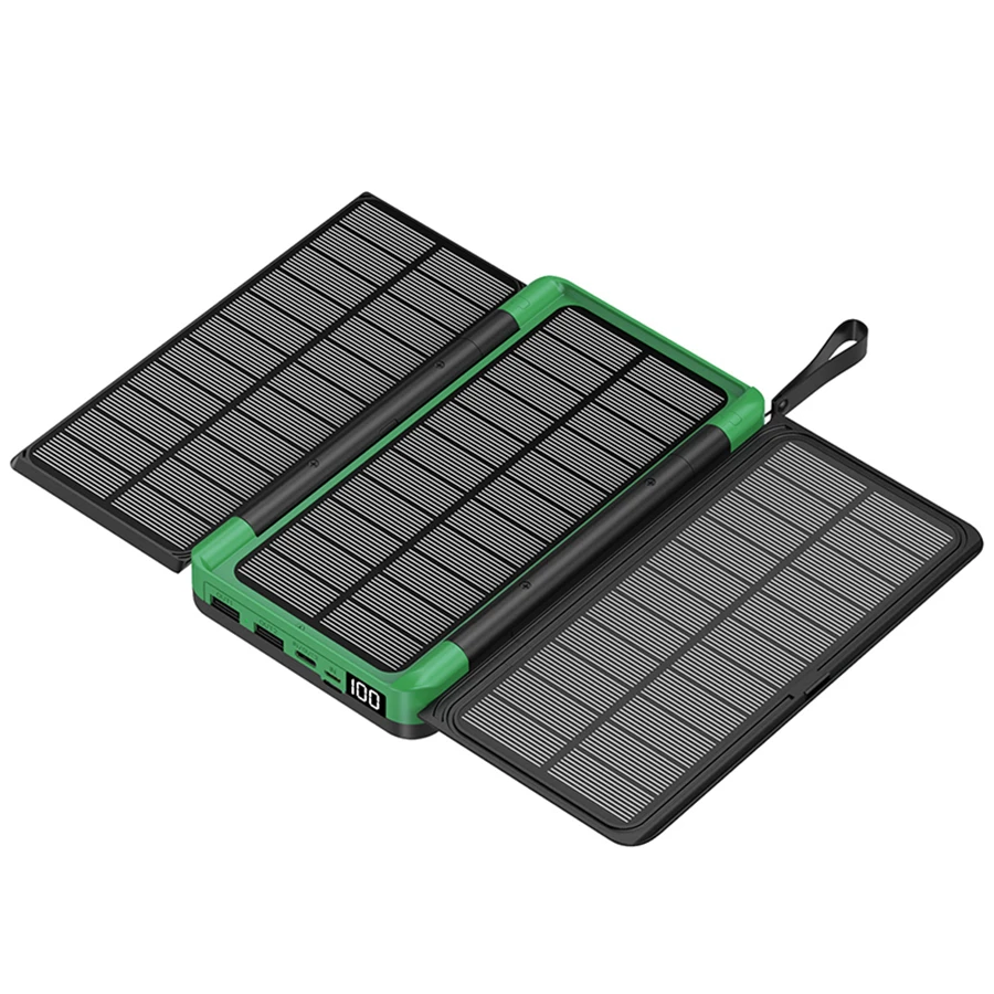 Solar Power Bank Supplies Powerbank E Mobile Power Supply Outdoor Portable Battery