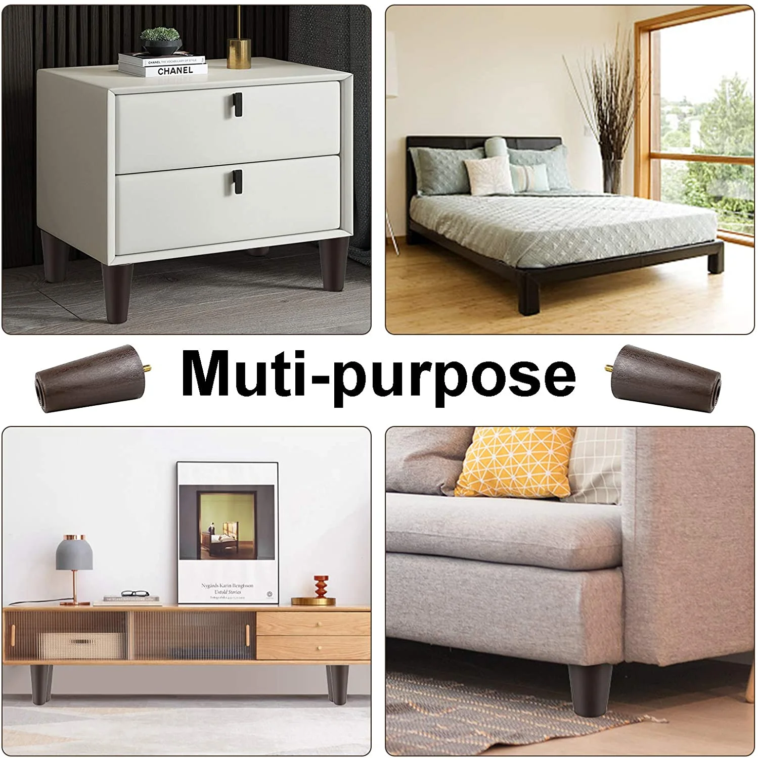 Factory Direct Cheap PP Plastic Furniture sofa feet modern furniture leg Sofa Cabinet Base Feet Round Plastic Sofa Plastic Leg