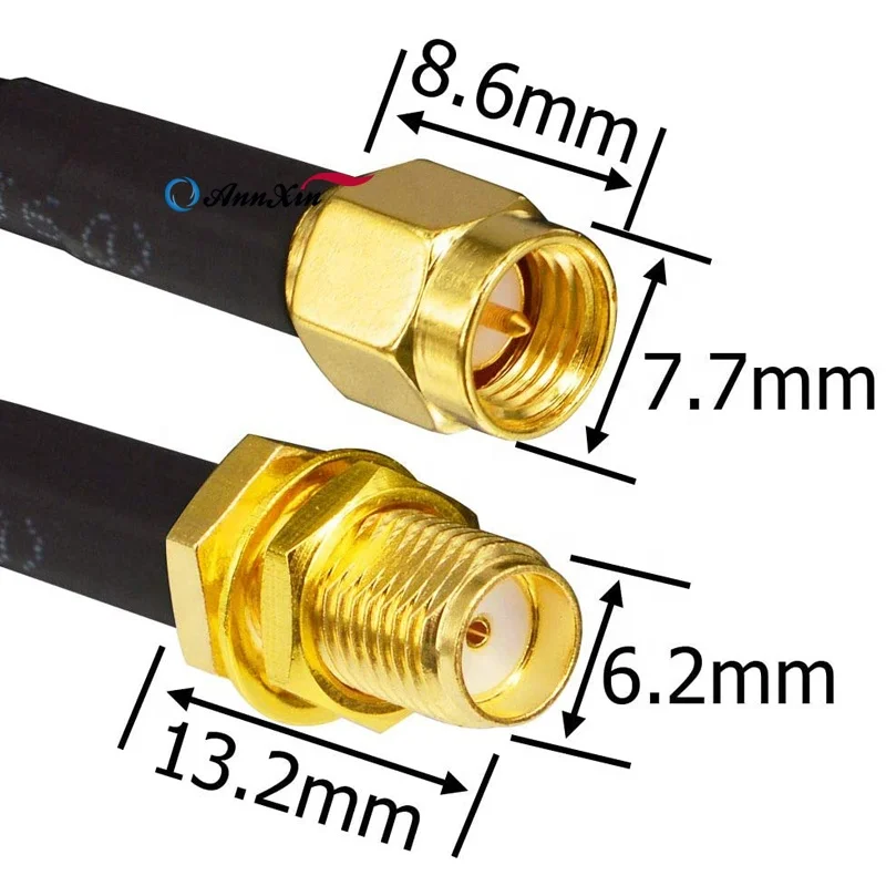 
15M RP SMA Male Female Connector Set RF Coax Coaxial Wifi Antenna Extension Assembly SMA Cable 15M RP SMA Male Female Connector Set RF Coax Coaxial Wifi Antenna Extension Assembly SMA Cable