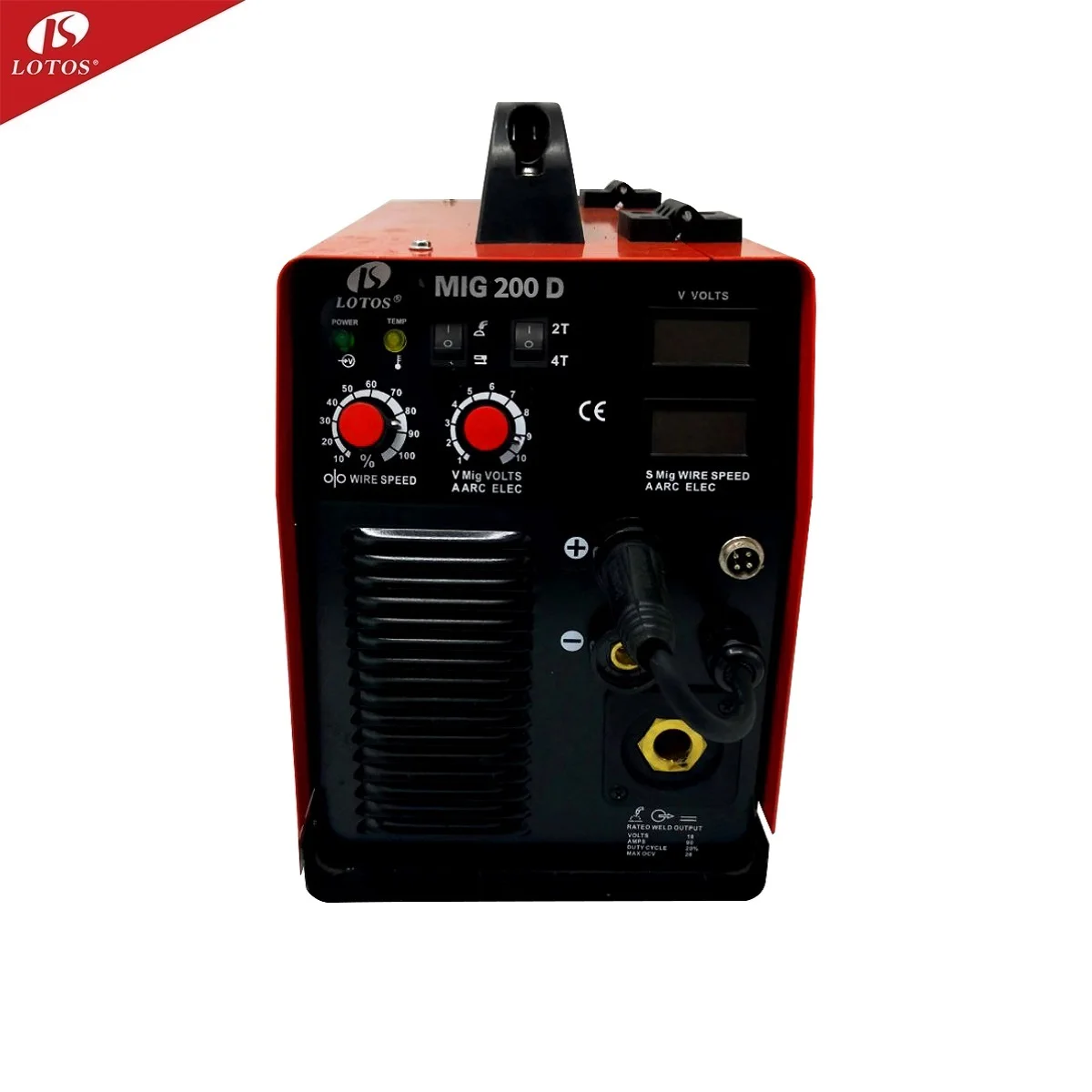 Lotos China factory price hotsale mig welding machine inverter portable welders 160/175/200 gasless mig welding torch