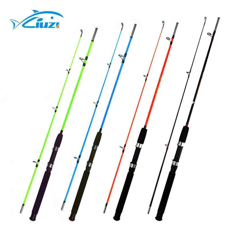 Glass fiber rotary two section fishing rod