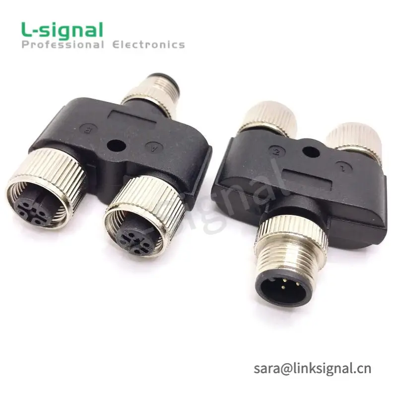 A Code M12 5 Pins Circular Sensor Splitter Connector M12 Adapter 5 Pin for Sale