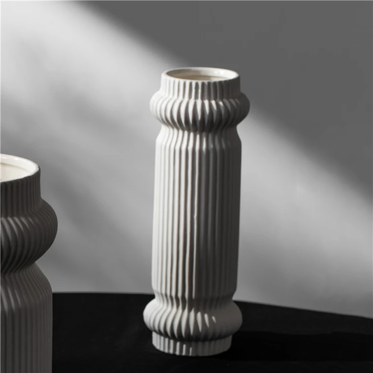 Wedding Centerpiece Decorative White Minimalist Vase Ceramic Nordic Flower Vases For Home Decoration