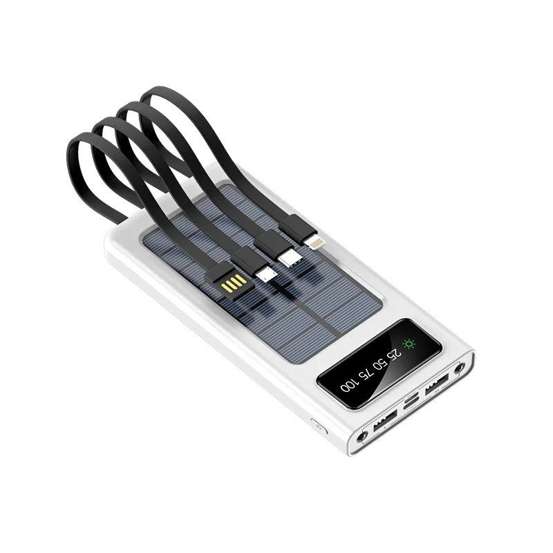 Waterproof Solar Charger Solar panel External Battery Pack Solar charging led power bank origin