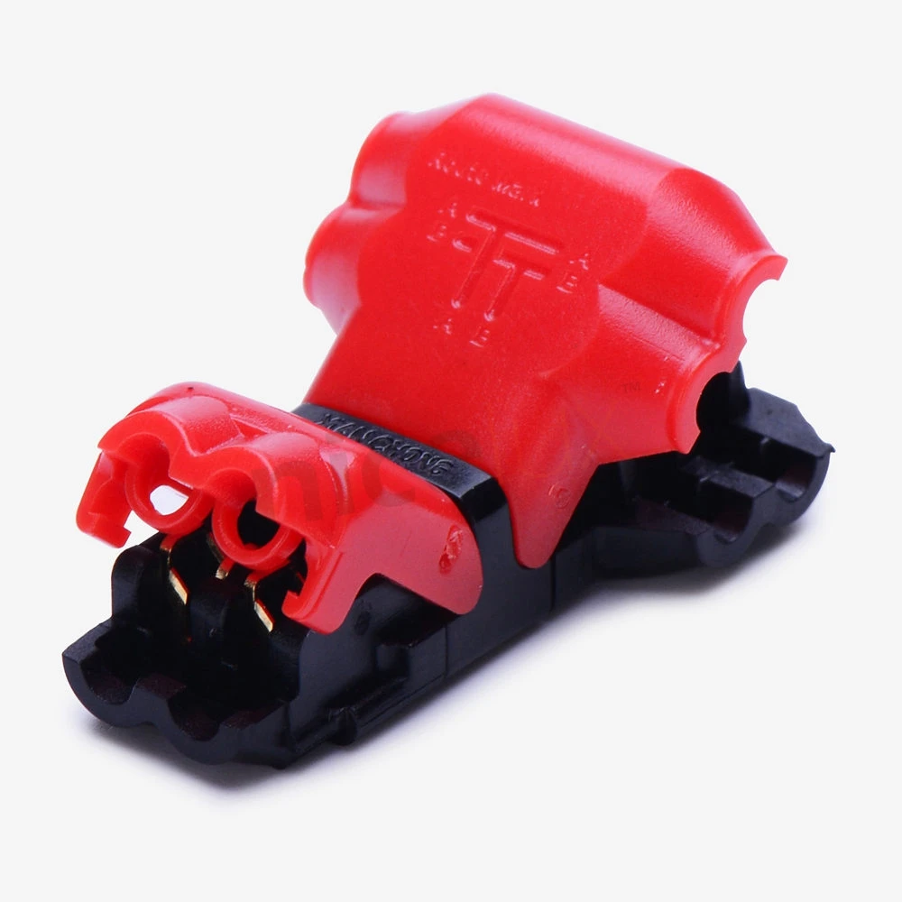 10 pcs 2 pin DC/AC 300V 10A Wire Connector 18-22AWG no welding scotch lock Quick Connector cable clamp Terminal Block Splice