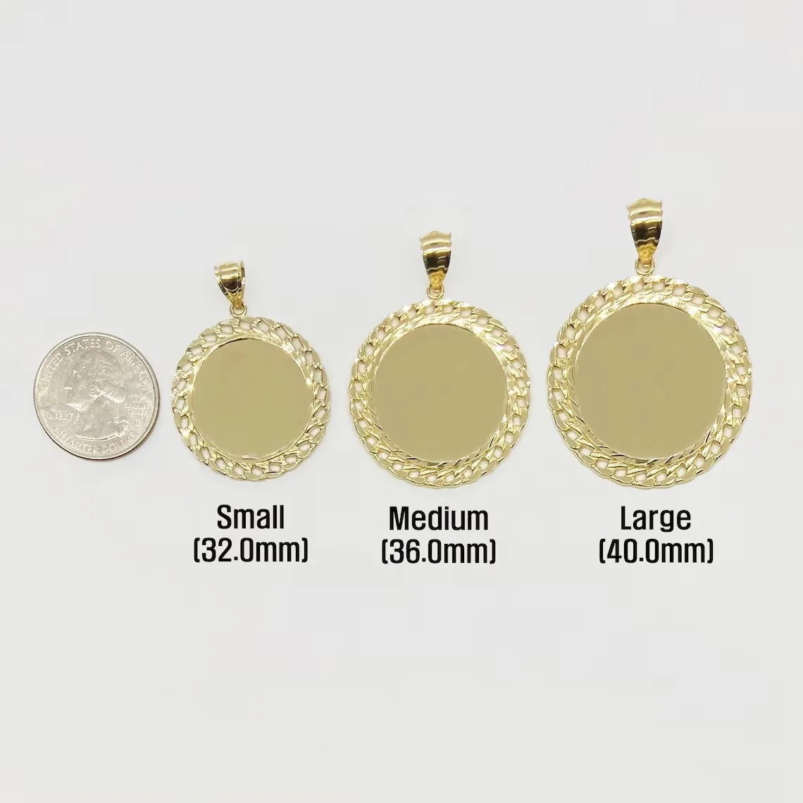 Duyizhao 14K Gold Personalized Photo Memory Round Charm Necklace Jewelry