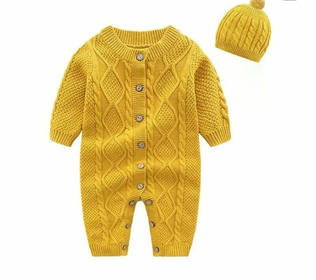 VSCOO 2023 design Wholesale soft custom baby clothes sets chunky crochet unisex boy girl cardigan knit organic cotton sweater