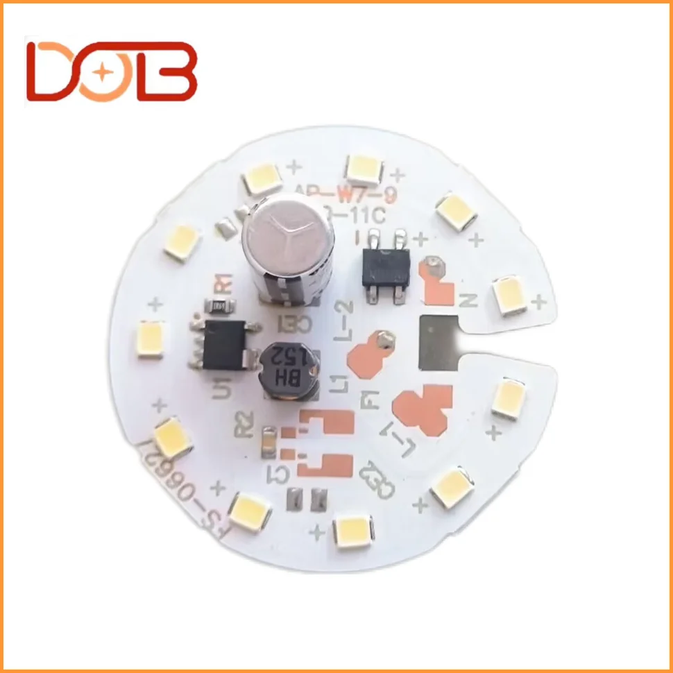 9w Double electrolysis Low Price Pcb Board Best Selling A Bulb Smd Lighting Smart Ic Board Whole Aluminum Dob Pcb Circular Board