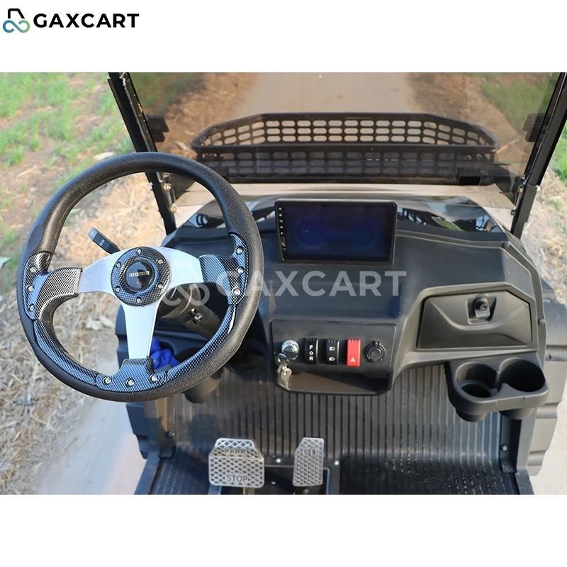 4 2seats golf cart electric 48v with cooler flat bed portable for selling autonomous driving