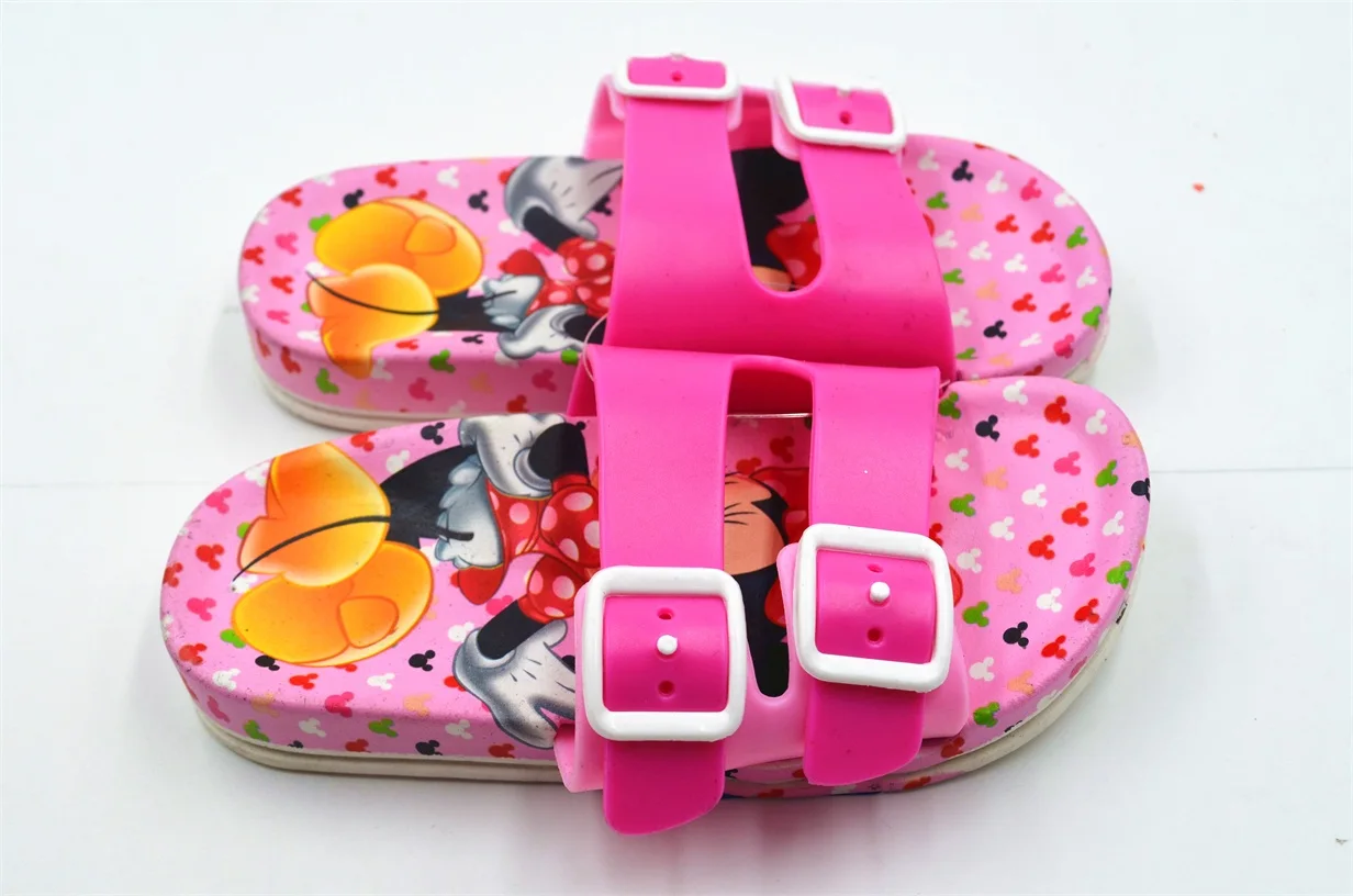 Wholesale Design Rubber Upper Logo Printing Kids Sandals Custom PVC Children Slippers For Girls