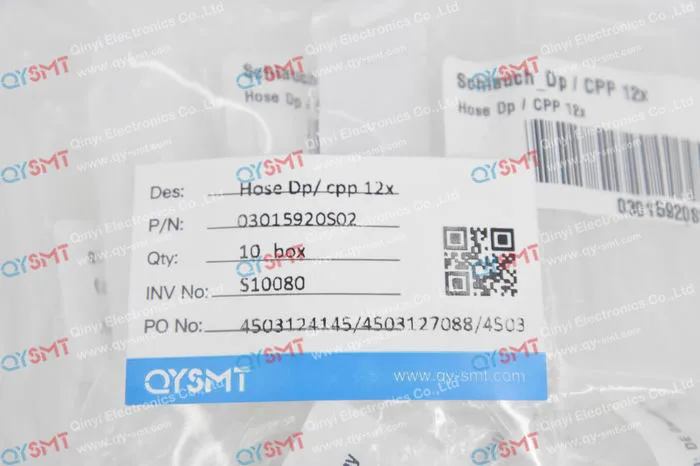 SMT SPARE PARTS ORIGINAL SIEMENS ASM HOSE 03015920S02 for SMT PICK AND PLACE MACHINE