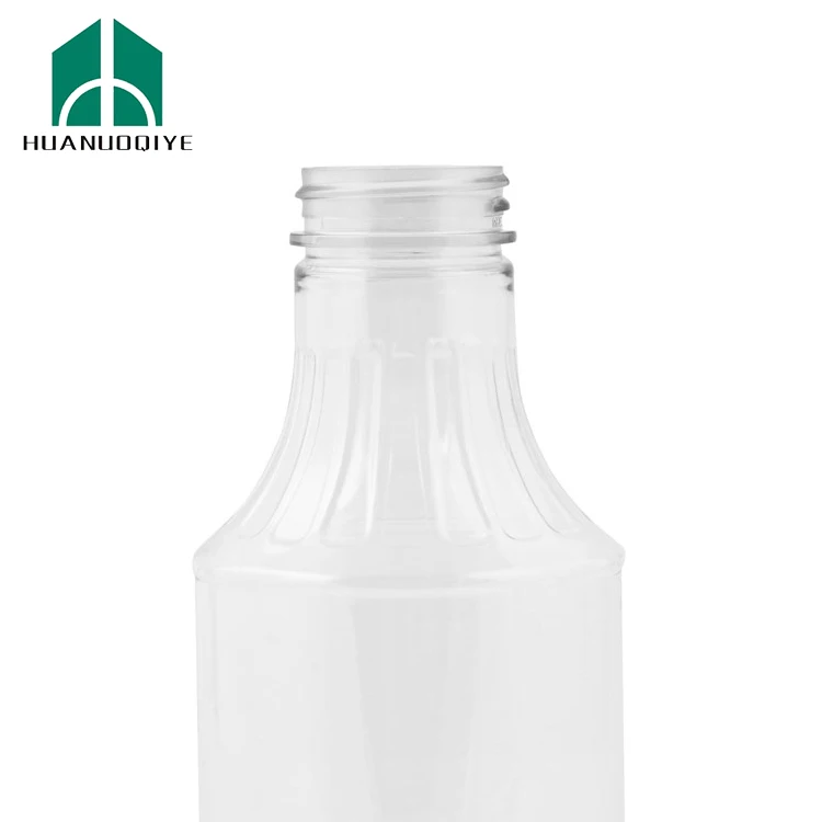 2023 Hot sell Transparent 16 oz PET Plastic Sauce Decanter Bottle with 38-400 Lids