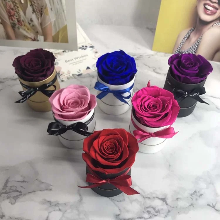 Yunnan top sales real natural 5-6cm preserved roses gifts for valentines day