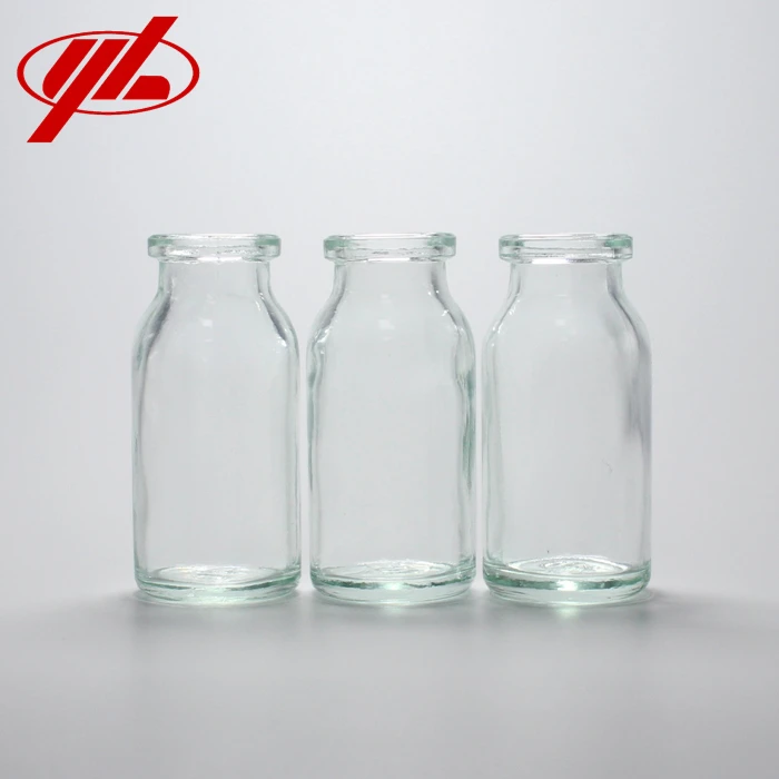 Wholesale 10ml Clear Empty Soda Lime Pharmaceutical Moulded Glass Vials Bottles for Injection
