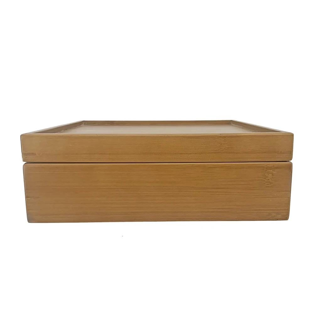 Custom Natural Bamboo Tea Box Bamboo Stash Box Bamboo Storage Box Organizer