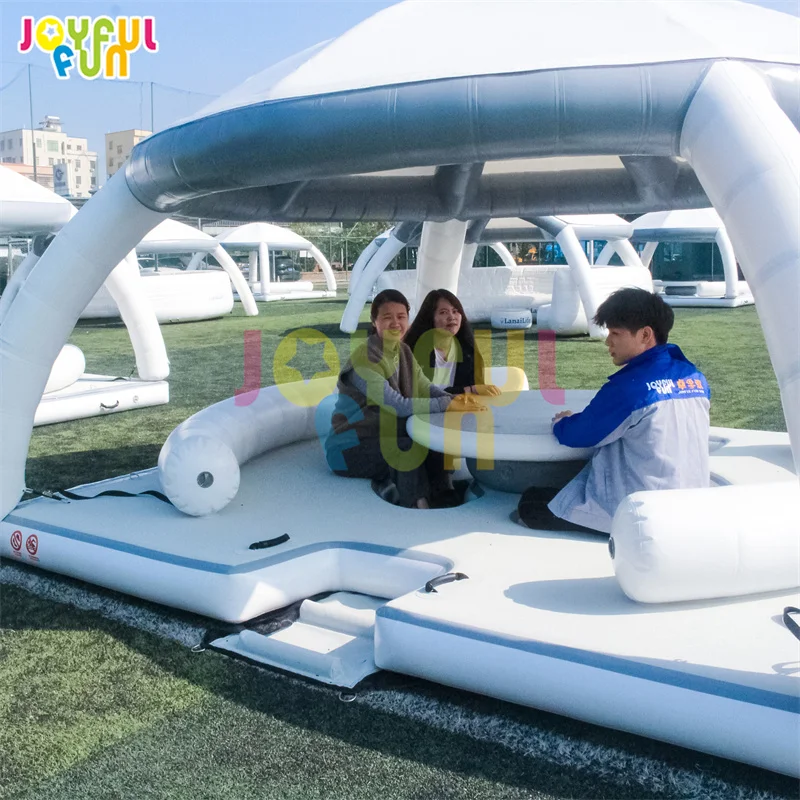 Joyful Fun floating island inflatable floating tent inflatable island