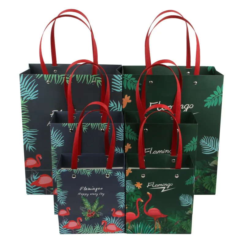 Luxury Small Business Gift Bags Custom LOGO UV Coated Paper Packaging for Jewelry Watch Perfume Recyclable Shopping Paper Bag