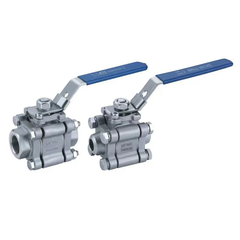 High Temperature PN40 PN64 2000PSI Stainless Steel 316/316L Female NPT General Use Female Three piece 2-way Ball Valve