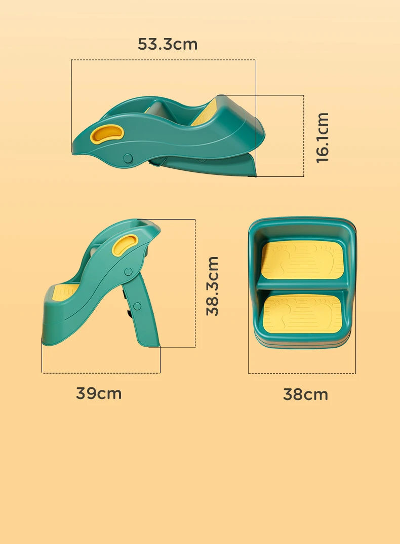 Складной пластиковый детский двухступенчатый табурет для ванной Oem оптовая продажа детей