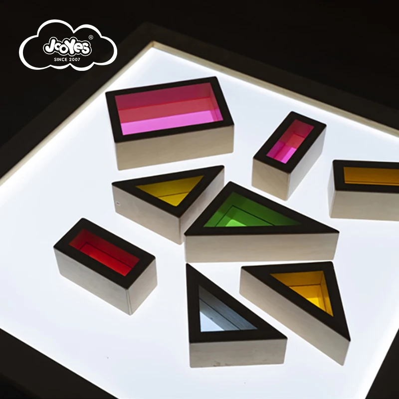 Hotselling school furniture portable light table for kids kindergarten colorful light play table