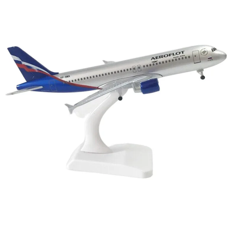 Diecast Toys Scale 1:200 20cm Aeroflot Airline A320 Airplane Model