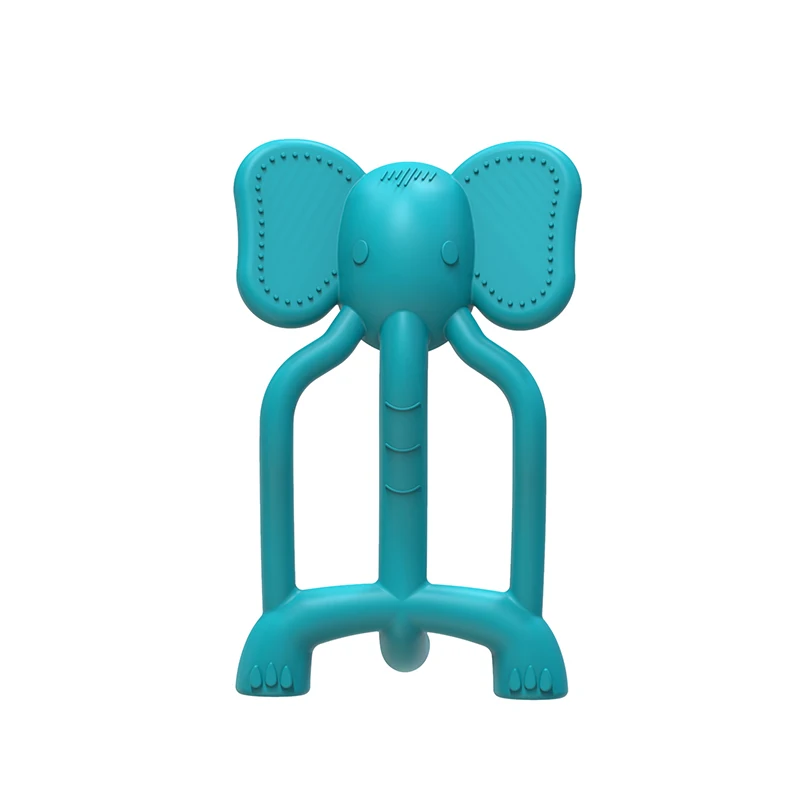 New Product Foldable Soft BPA Free Food Grade Silicone Custom Animal Teether Toy