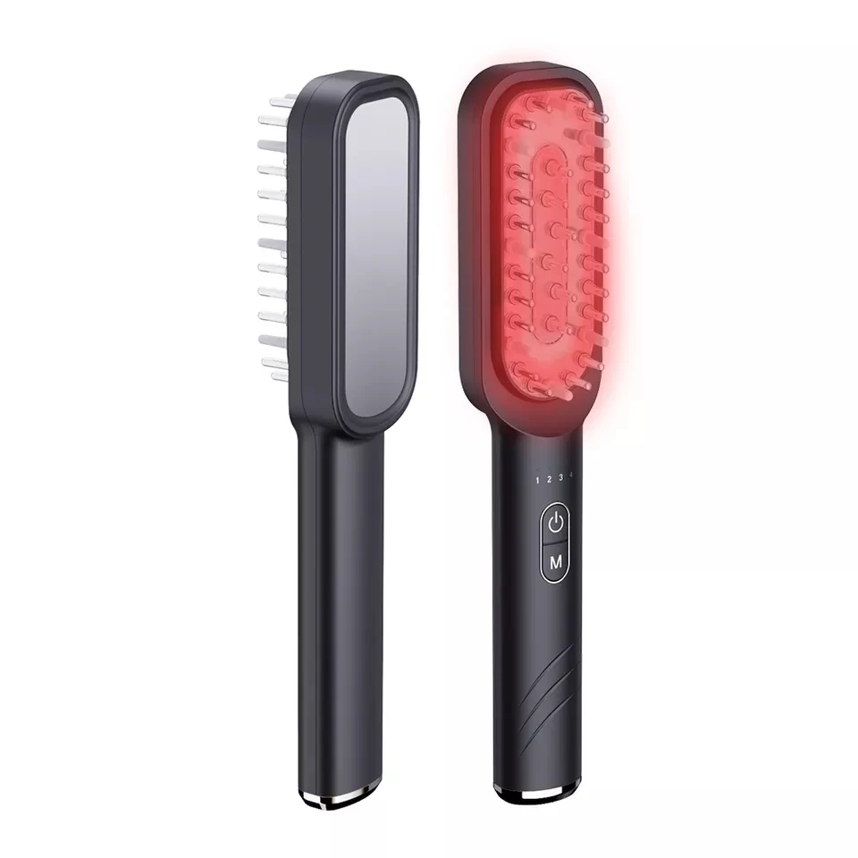 factory 2 in 1 scalp oil applicator massager professional OEM anti hair loss liquid guide red led light hair growth therapy