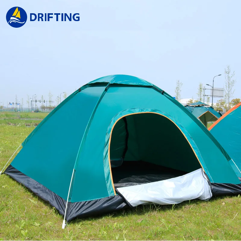 Large size 3 - 4 people camping Hand throw spring open outdoor Beach Automatic Pop up tent