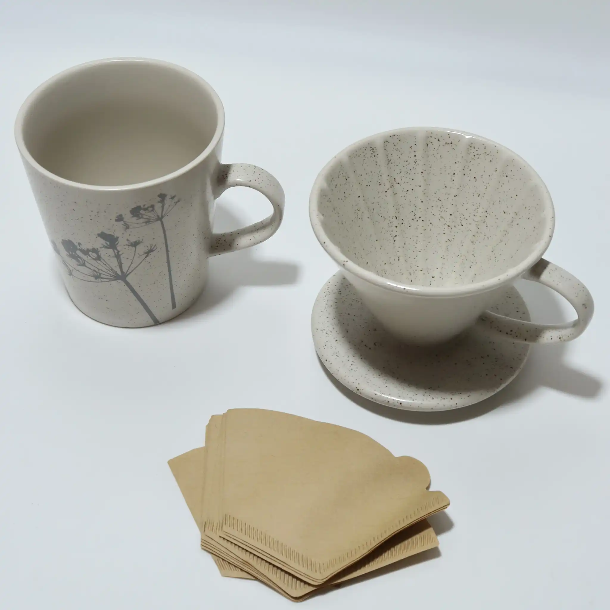 American Style Coffee Filter Pour Over Coffee Maker Custom Ceramic Coffee Dripper and Mug Set for Home & Office