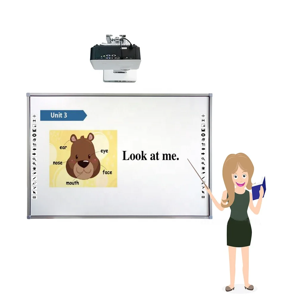 Finger touch interactive whiteboard smart board without projector