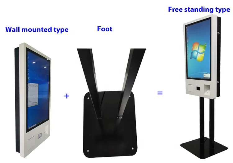 Self-service checkout kiosk android touch screen vertical self-service intelligent sweep code payment ordering kiosk