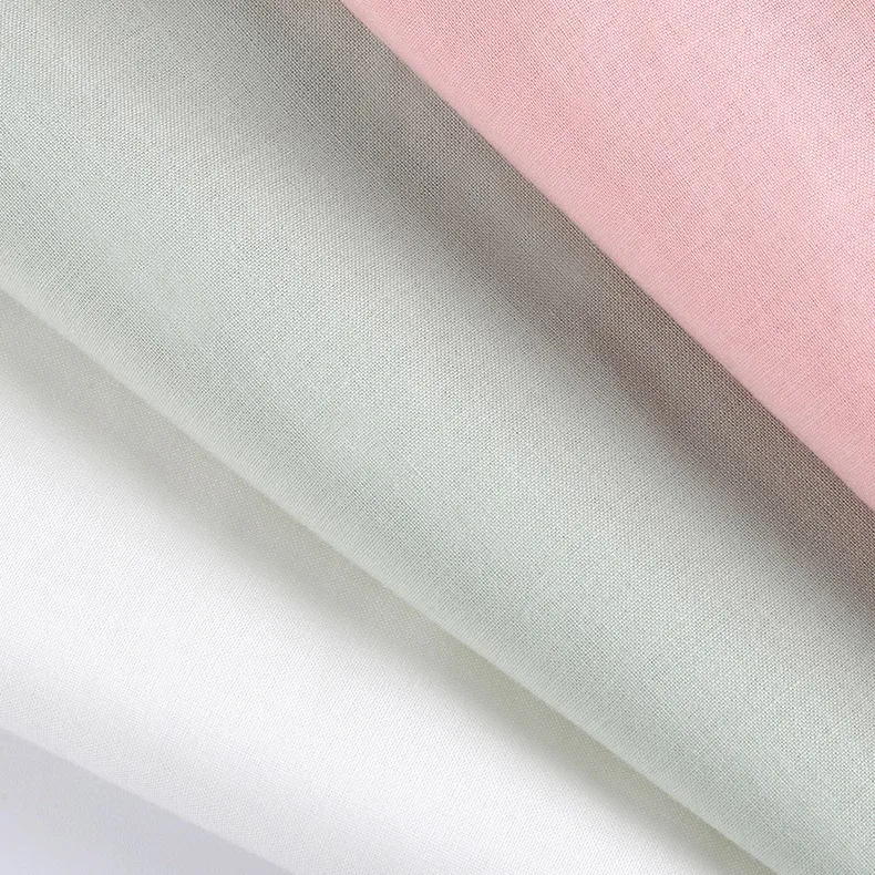 Factory Supply 100% Cotton Plain Fabric Custom Dyeing Solid Color for Workwear Uniform Jacket Coats Pants Hats soft interlining