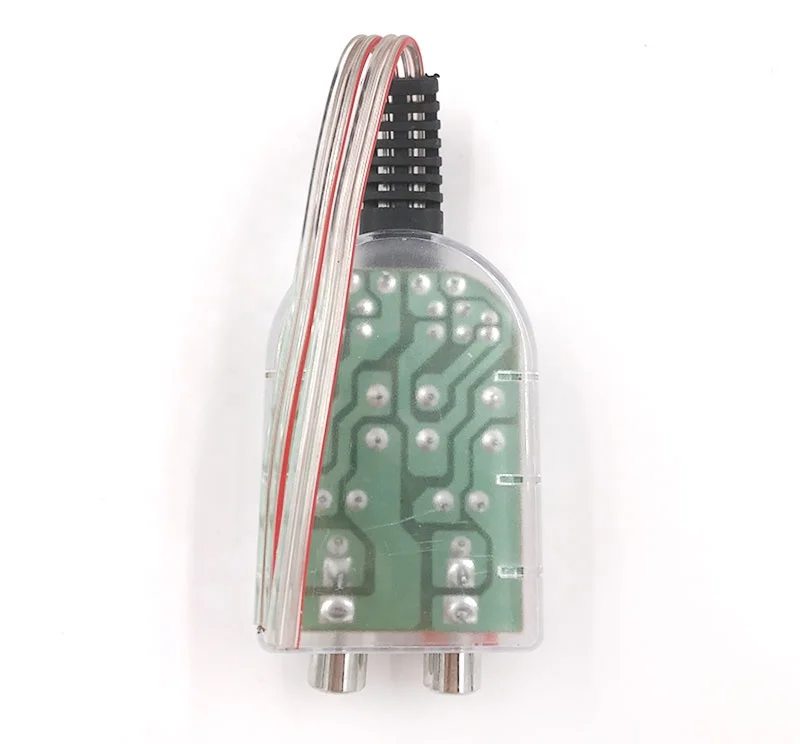 Car Speaker to RCA Level Adaptor High to Low Impedance Audio Converter Sound Subwoofer Amplifier Adjustable