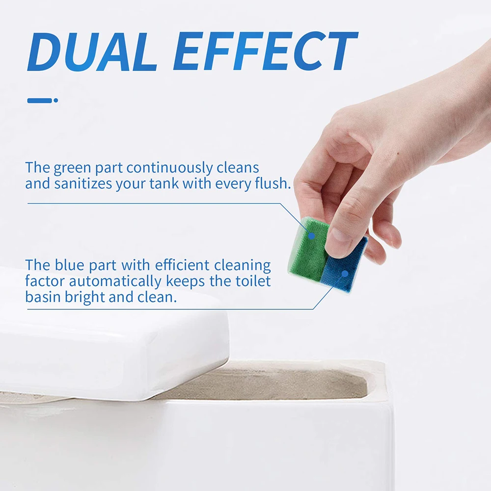 2021 New Style Toilet Cleaner Bleach Tablets Blue Double Layer