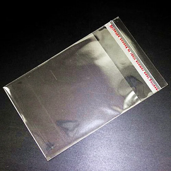 
Plastic self adhesive custom printed bopp cellophane opp custom poly bags 