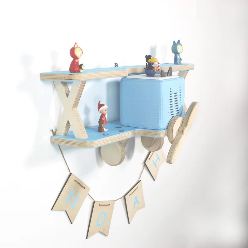 kids Toniebox Magnetic Shelf wooden storage shelf for Wall-mounted Storage Shelf Tonie organiser stand