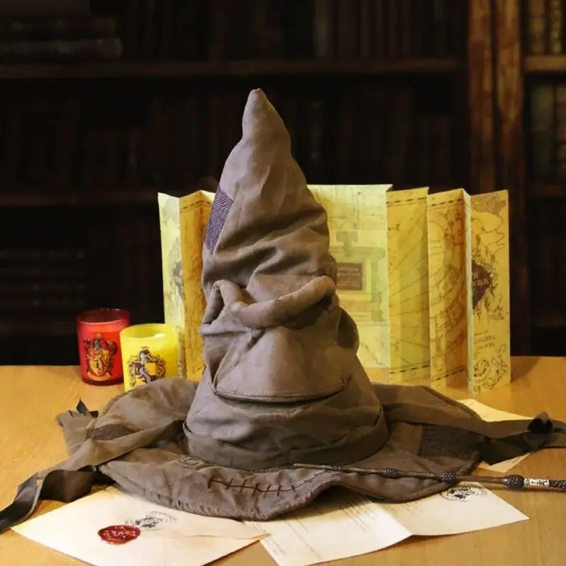 Deluxe Leather Witch Wizard Harry Hats Potter Halloween Party Props Cosplay Costumes Accessories Movies Potter Sorting Hat