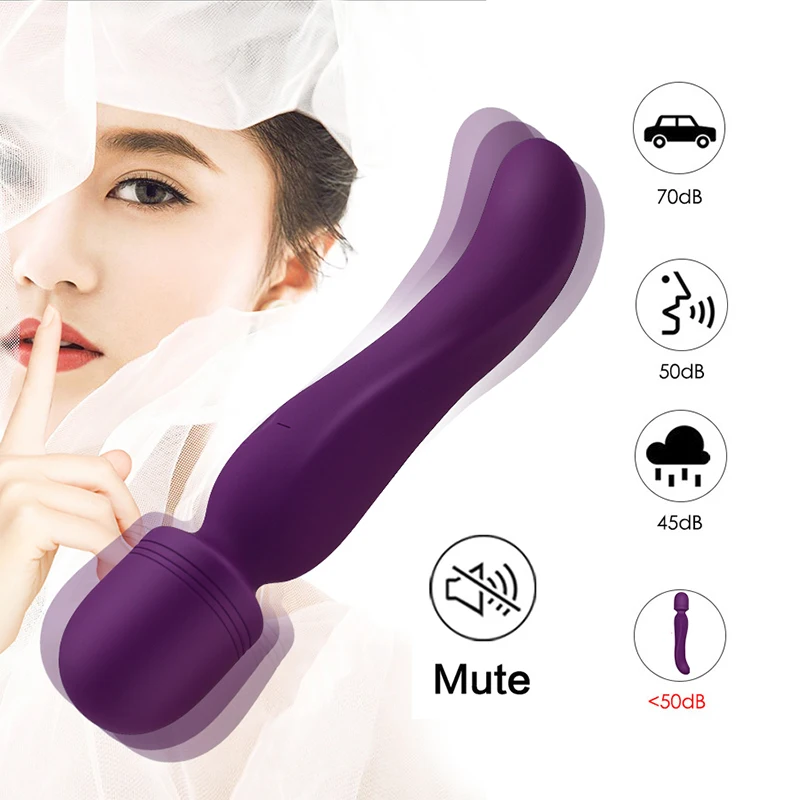 Dual Vibrator G-spot and Clitoris Body Massager Women Personal AV Sex Toys for Adult Waterproof Rechargeable