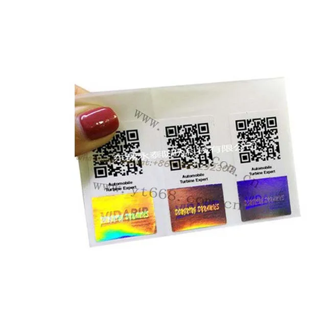 Custom Unique QR Code Hologram Sticker