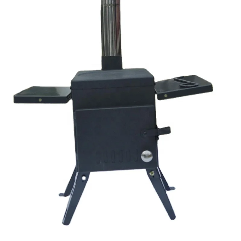 Smokeless charcoal stove cooking outdoor sauna stove ice fishing keep warm coal wood burning stove with long pipe for tent
