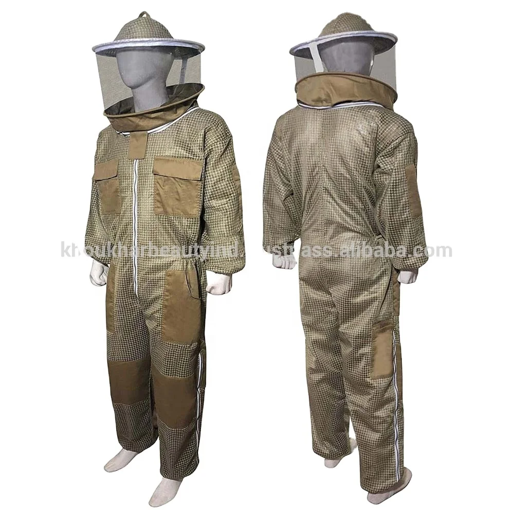 hot selling custom made beekeeping ventilated mesh 3 layer bee suit