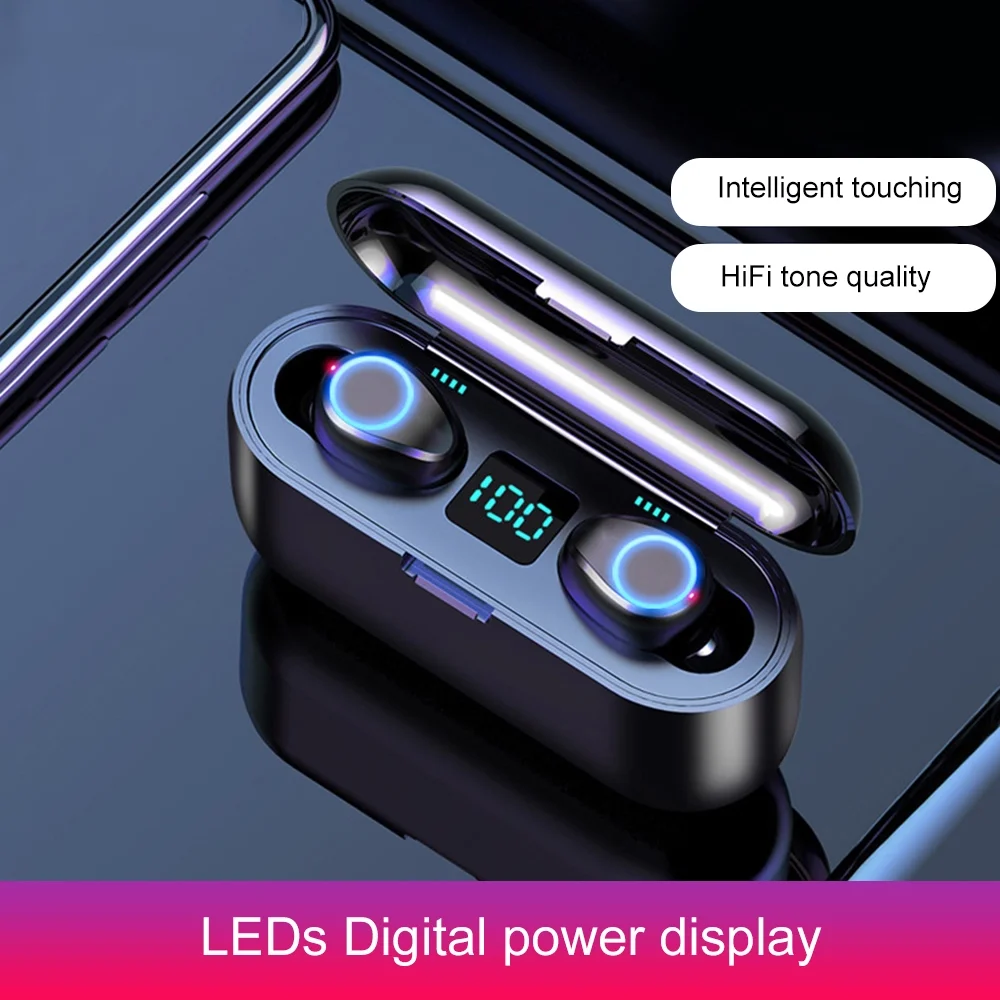 
Free shipping F9 Wireless TWS Earbuds Headphones Earphones 